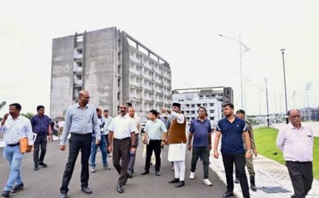 महिला एशियन चैंपियनशिप की तैयारियों को लेकर मंत्री  सारंग नाथुबरखेड़ा अंतरराष्ट्रीय स्पोर्ट्स कॉम्पलेक्स का किया निरीक्षण