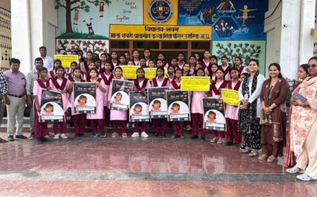 माता शबरी कन्या शिक्षा परिसर में 180 छात्राओं का स्वास्थ्य परीक्षण
