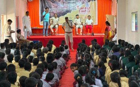 पाली में पुलिस और खेल विभाग का संयुक्त नशा मुक्ति अभियान,300 विद्यार्थियों ने ली नशा न करने की शपथ