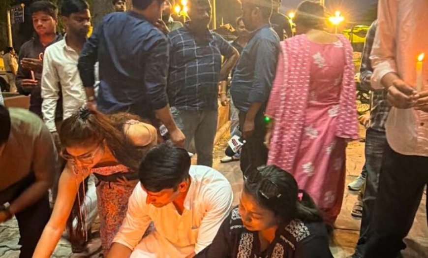 धर्मेंद्र प्रधान इस्तीफे के बाद ग्वालियर में युवा कांग्रेस ने निकाला कैंडल मार्च