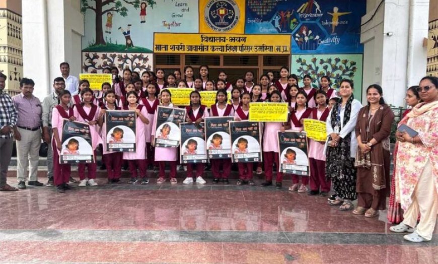 माता शबरी कन्या शिक्षा परिसर में 180 छात्राओं का स्वास्थ्य परीक्षण