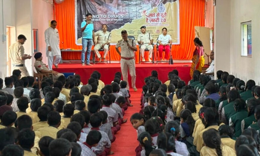 पाली में पुलिस और खेल विभाग का संयुक्त नशा मुक्ति अभियान,300 विद्यार्थियों ने ली नशा न करने की शपथ