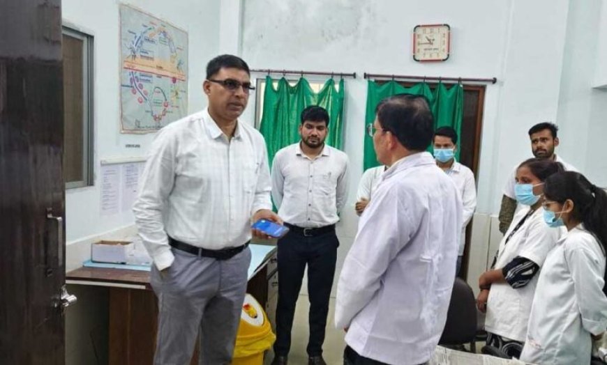 सामुदायिक स्वास्थ्य केंद्र कोतमा का कलेक्टर  रत्नाकर झा ने किया निरीक्षण