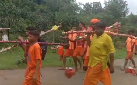 ग्राम बिलासपुर में श्रद्धा और उत्साह के साथ निकाली गई कांवड़ यात्रा