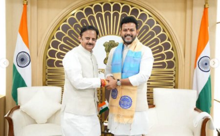 उप मुख्यमंत्री शुक्ल ने केंद्रीय नागरिक उड्डयन मंत्री से नायडू से की सौजन्य भेंट