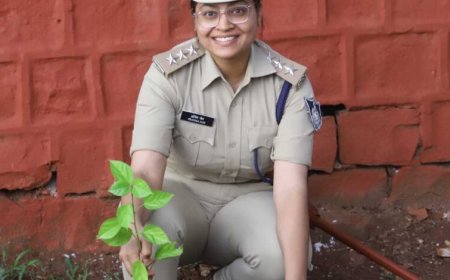 7वीं वाहिनी विसबल भोपाल द्वारा लाल परेड ग्राउंड में 300 पौधों का रोपण