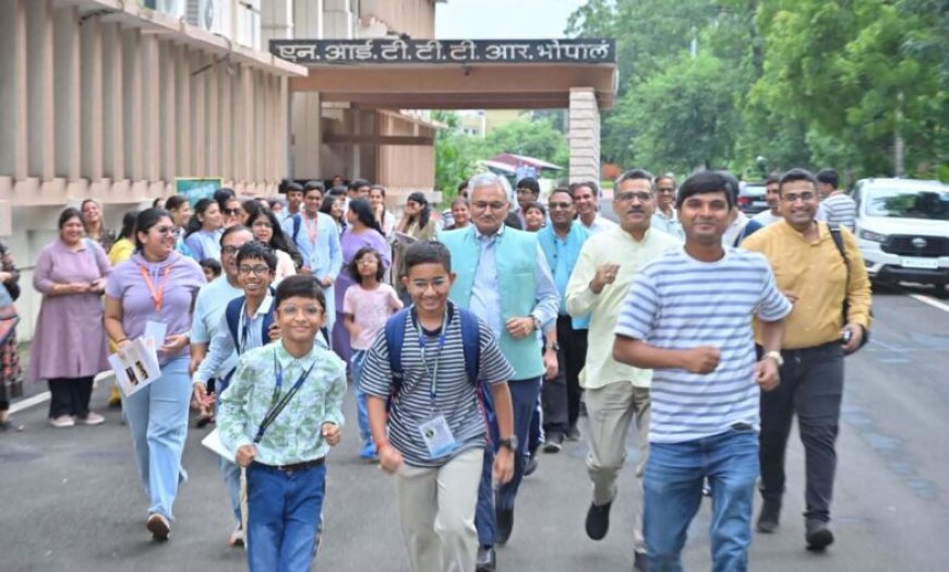 NITTTR भोपाल में नशामुक्त भारत अभियान के तहत युवाओं ने जागरूकता दौड़ लगाई