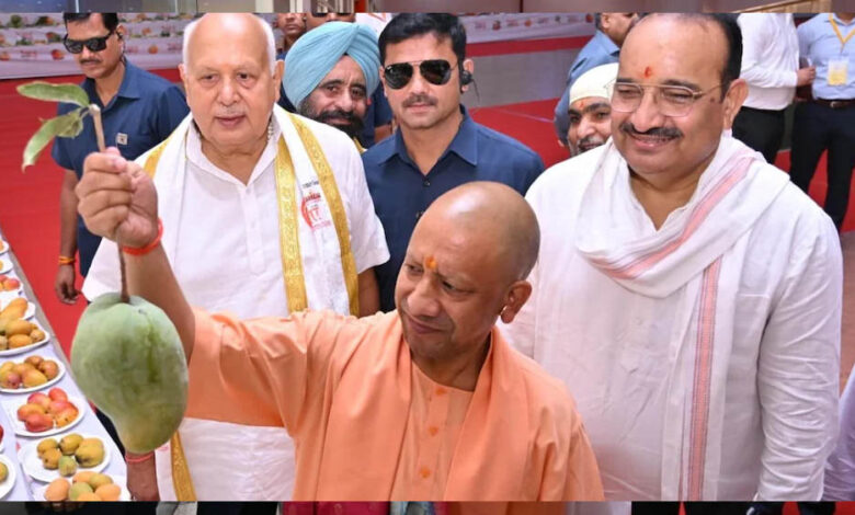 up-mango-festival:-आधा-किलो-का-आम-देख-cm-योगी-हुए-खुश,-प्रदर्शनी-में-आकर्षण-का-बना-केंद्र